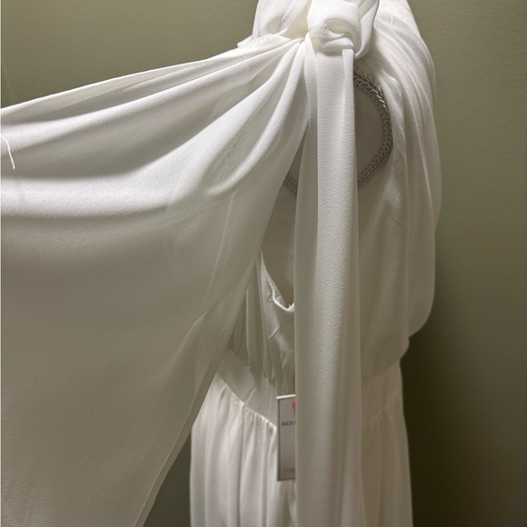 NWT White One-Shoulder Maxi Dress by Aura, Size Large - Picture 9 of 13